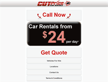 Tablet Screenshot of cutpricecarrentals.com